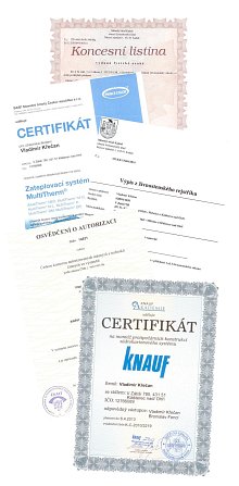 O firmě - certifikáty a osvědčení